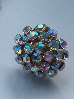 Aurora Crystal Dome Statement Ring - Iridescent
